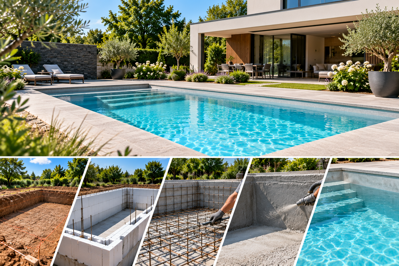 Piscine sur-mesure béton sur Rennes et le departement 35