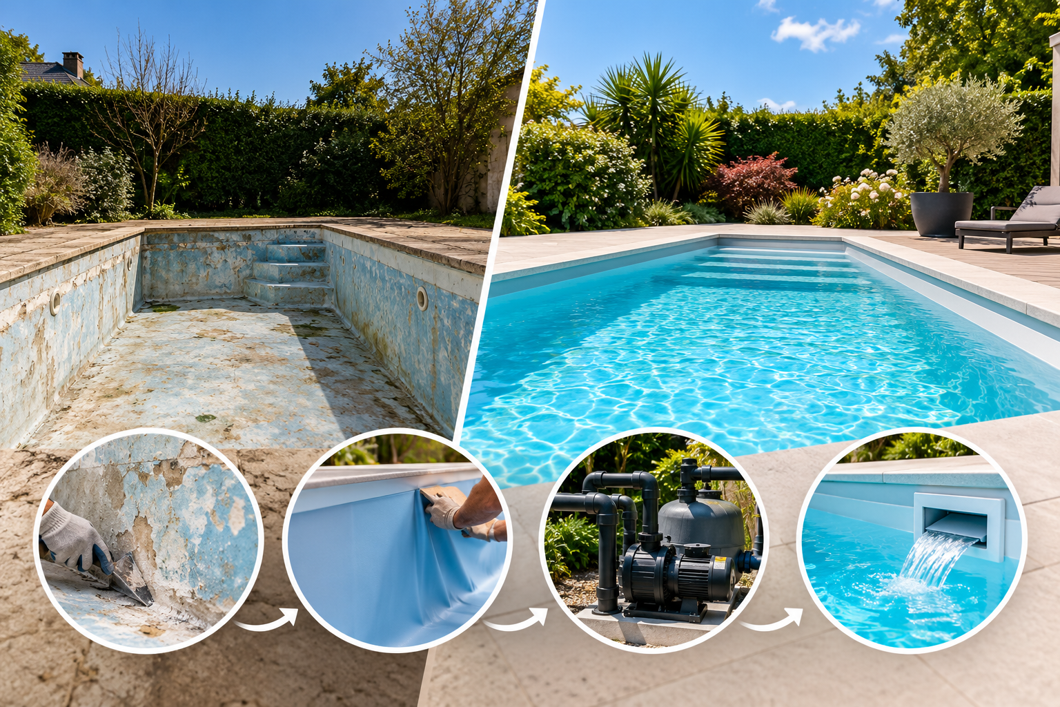 Rénovation de piscines  sur Rennes et le departement 35